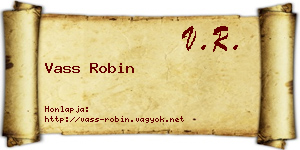 Vass Robin névjegykártya