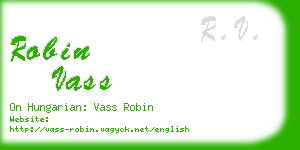 robin vass business card